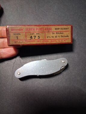 Starrett Screw Pitch Gage Vintage